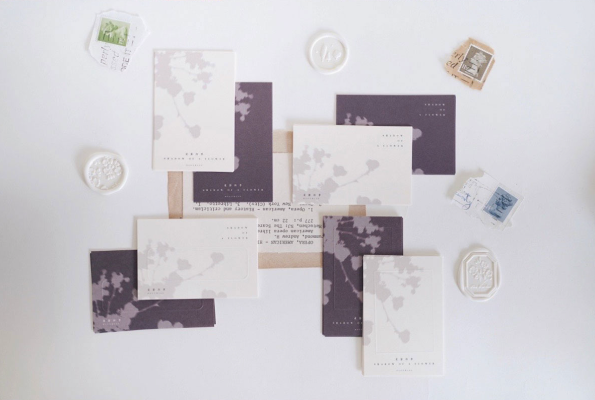 Heeymiao Shadow of a Flower Notepaper (4 designs)