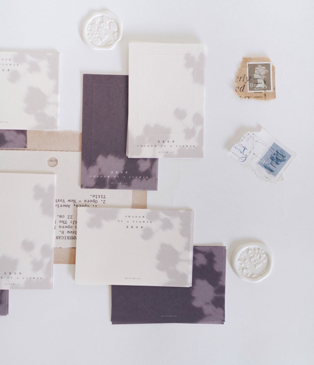 Heeymiao Shadow of a Flower Notepaper (4 designs)