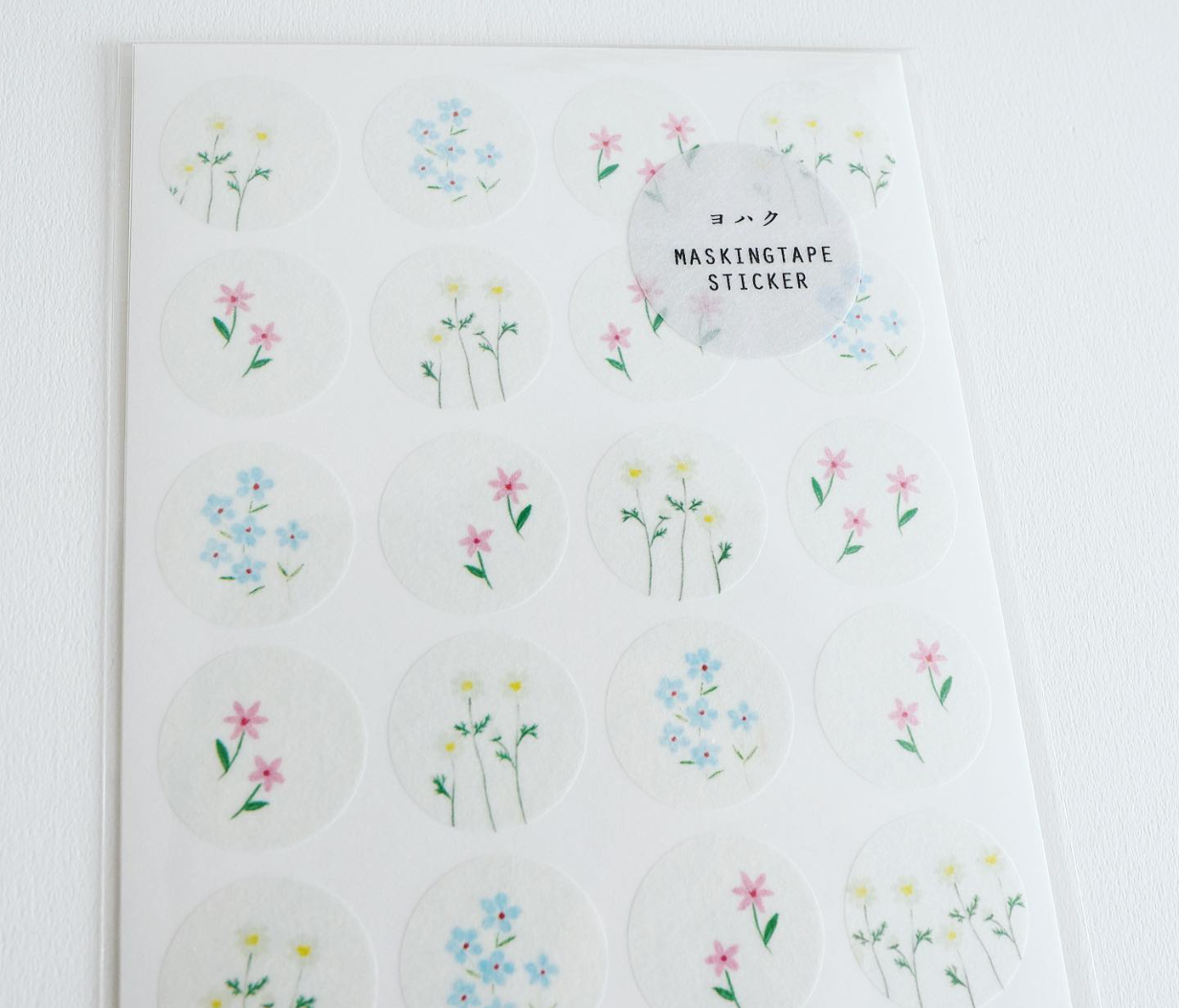 Yohaku Original Round Sticker Sheet- (M-079) Humming