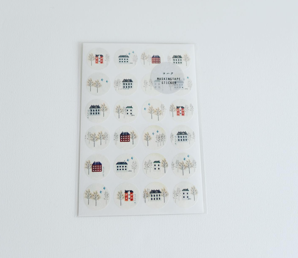 Yohaku Original Round Sticker Sheet- (M-080) Itukanomachikado