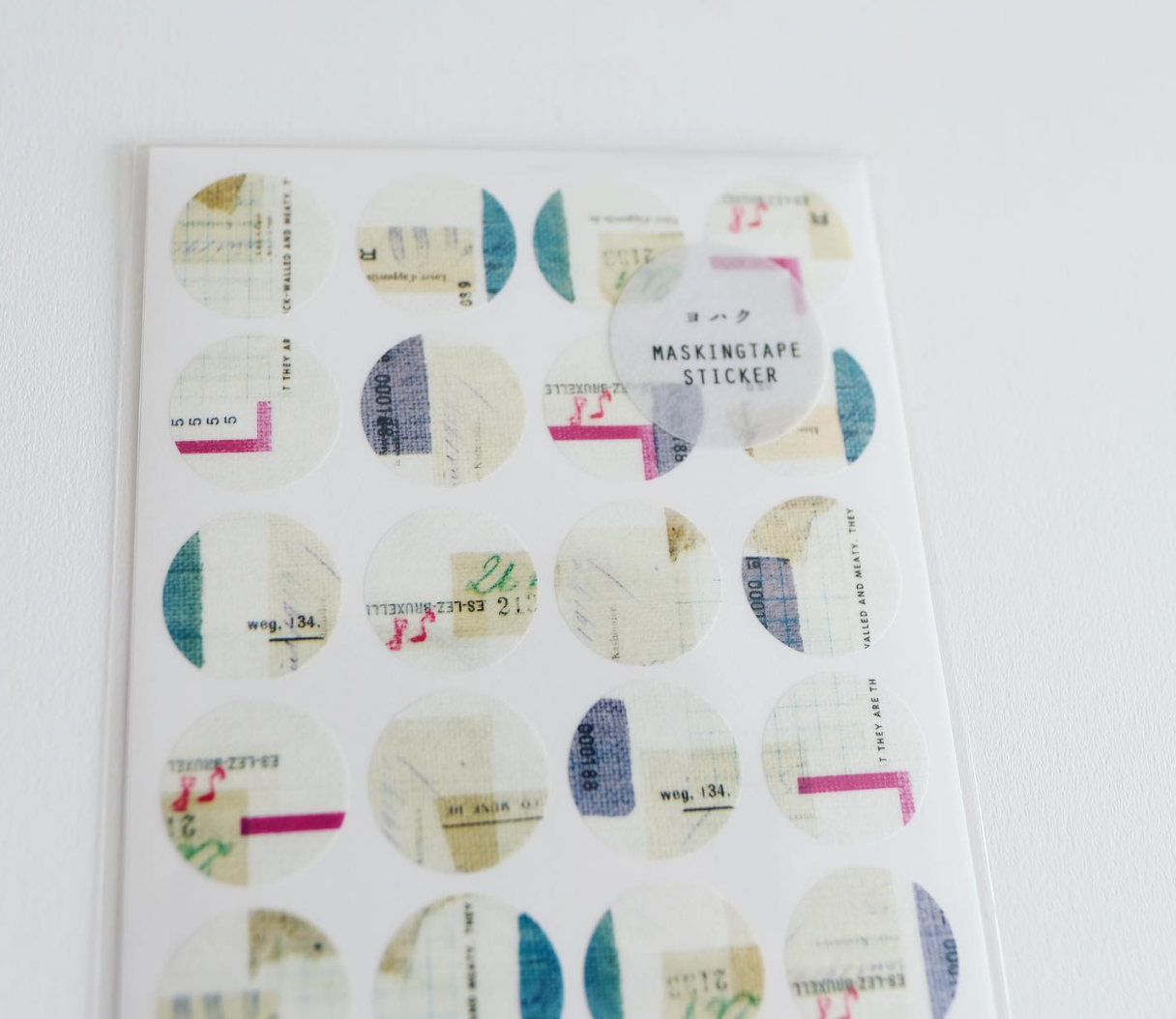 Yohaku Original Round Sticker Sheet- (M-082) Accent