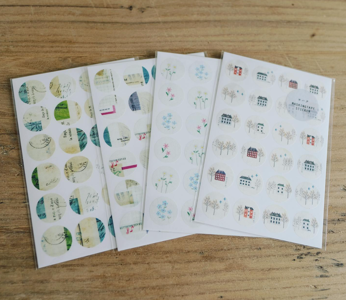 Yohaku Original Round Sticker Sheet- (M-082) Accent