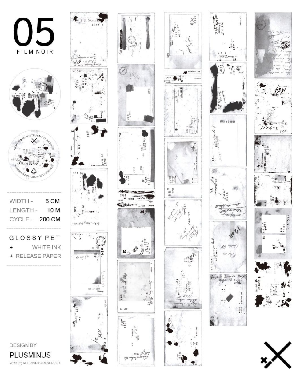 PlusMinus Film Noir 05 Glossy PET Tape
