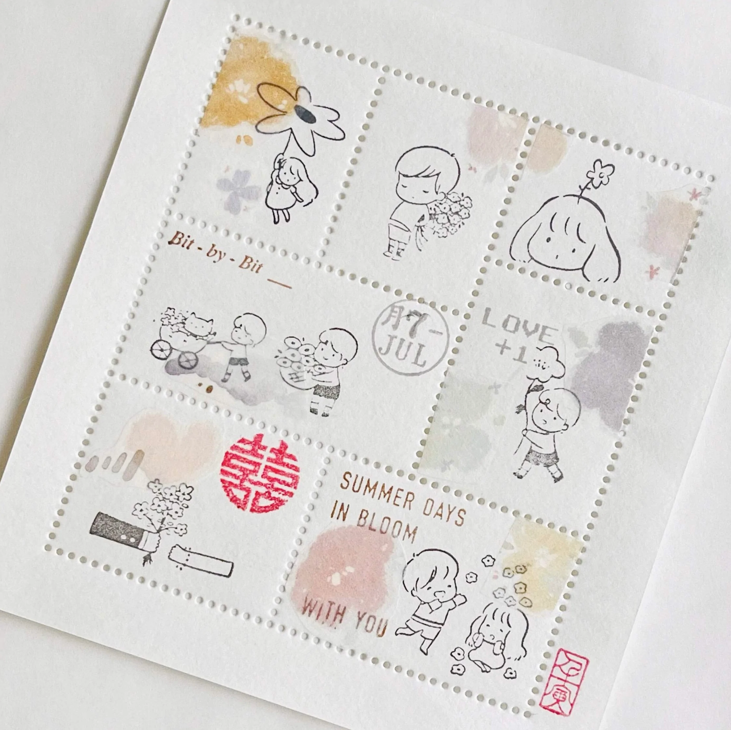 A Summer Blossoms between You and Me Rubber Stamps (9 designs)