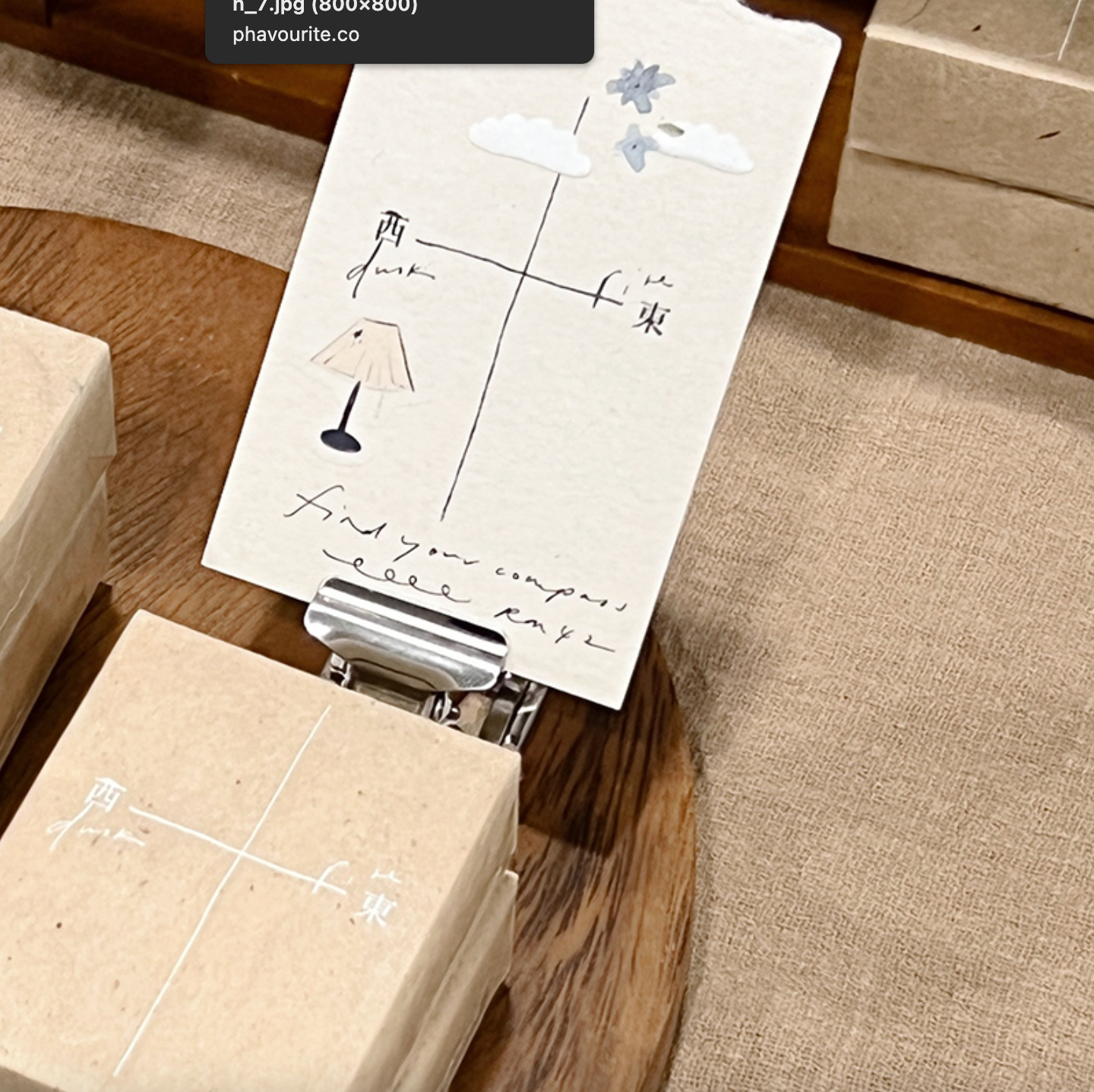 PC Find Your Compass Rubber Stamp