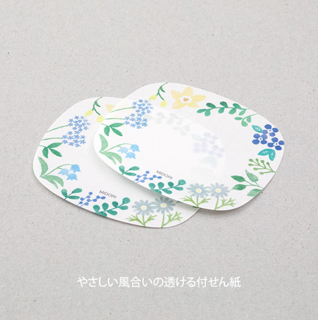 Midori Sukeru Fusen Sticky Notes-Wildflowers