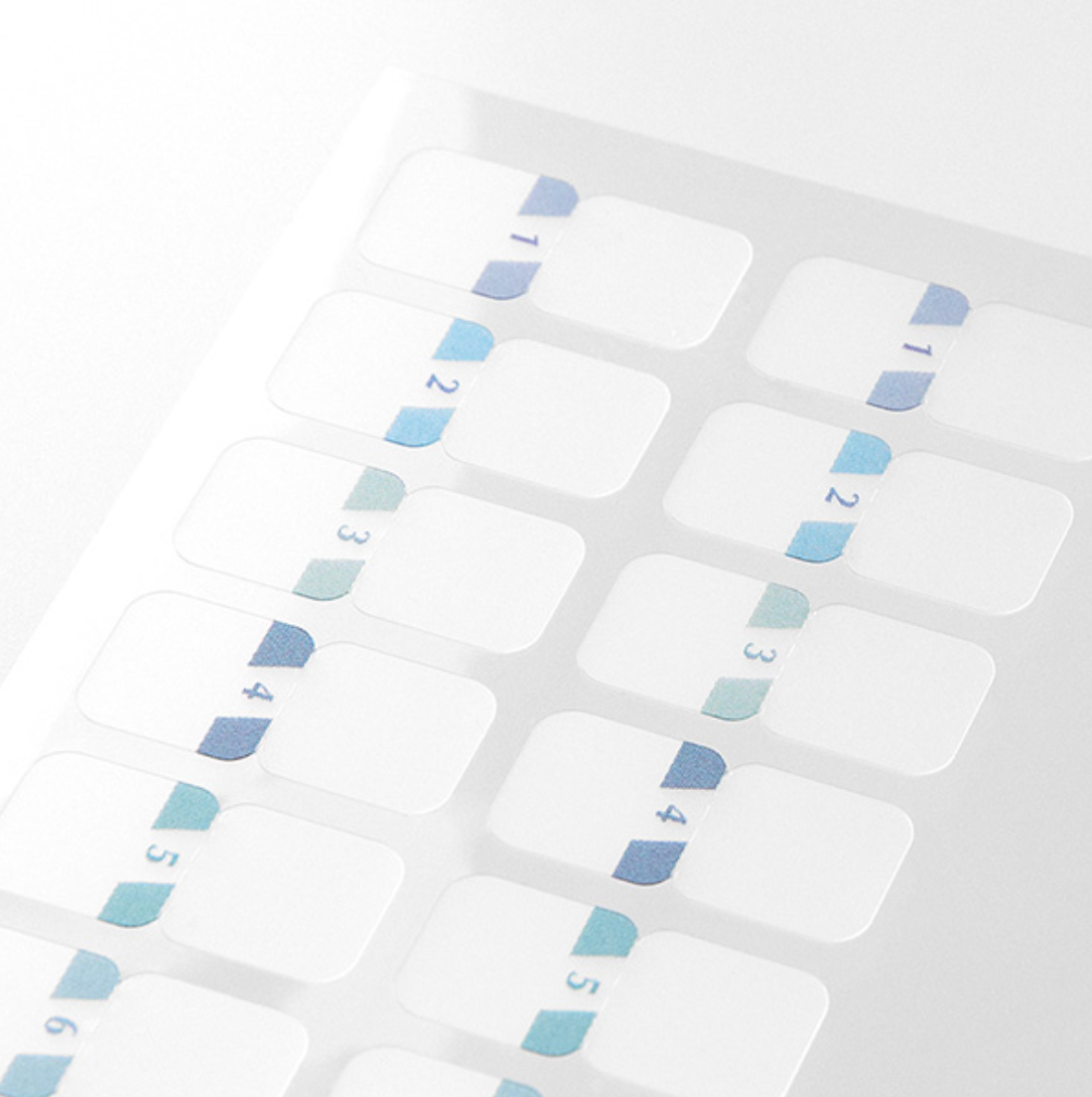 Midori Schedule Mini Tab Stickers-Blue