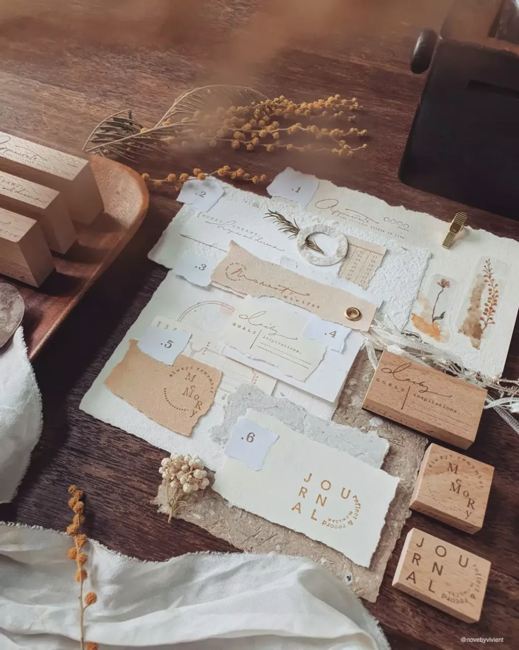Nove W Rubber Stamp Collection (6 types)