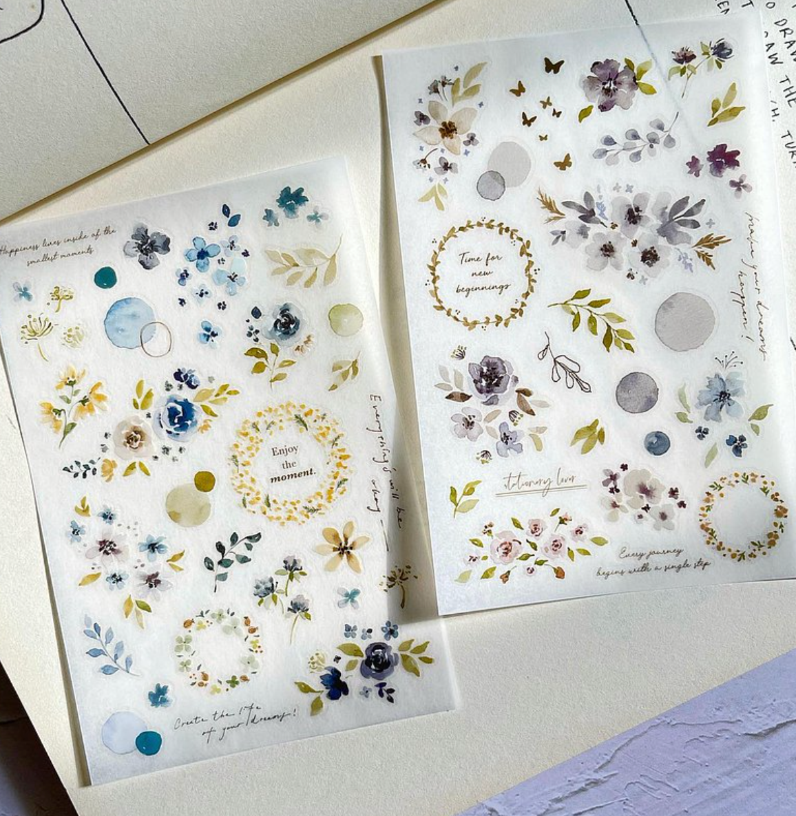Pion Transfer Stickers (Pack of 2): Lace
