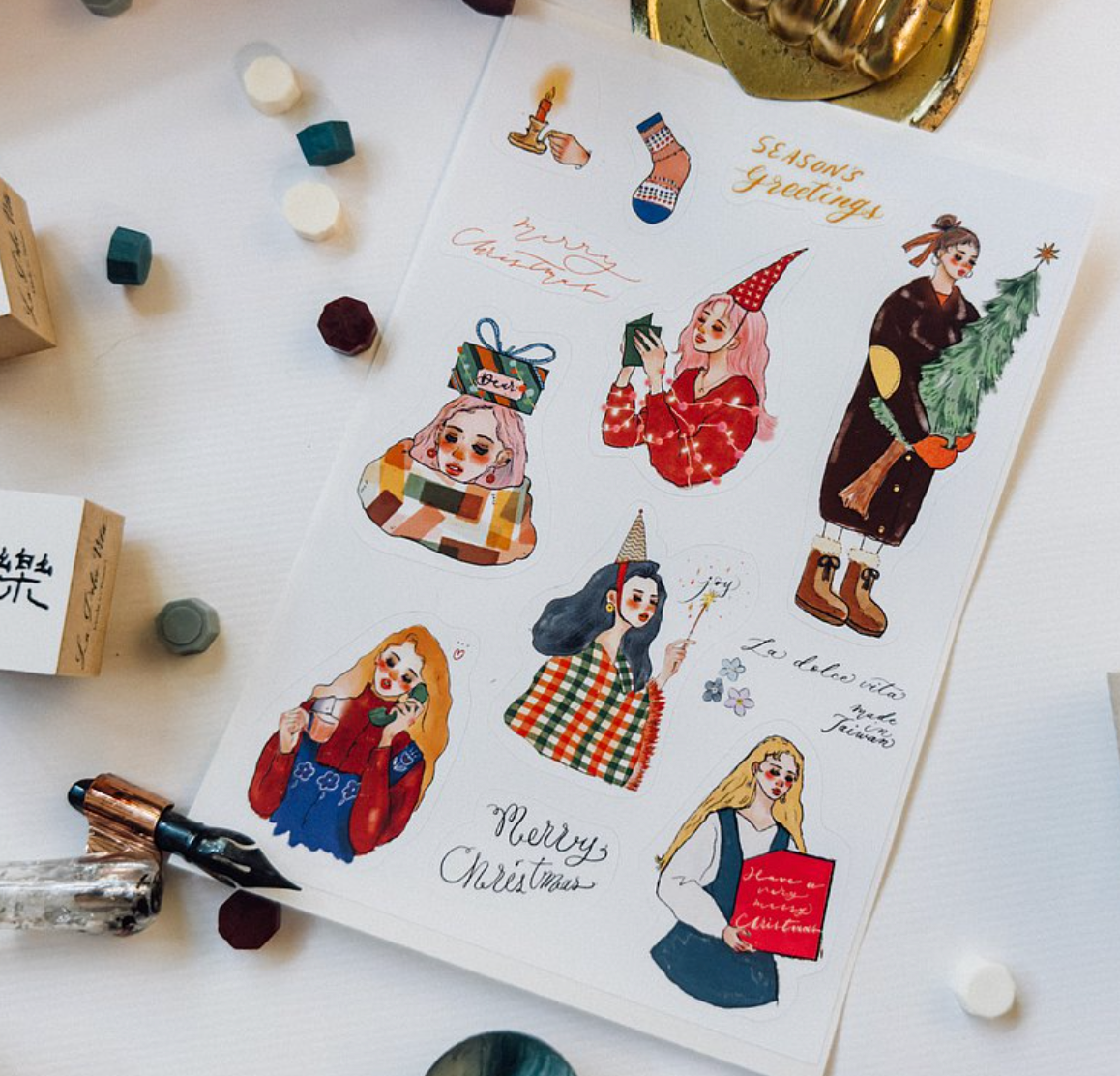 La Dolce Vita Sticker Sheet: I want to give you a star and a forest