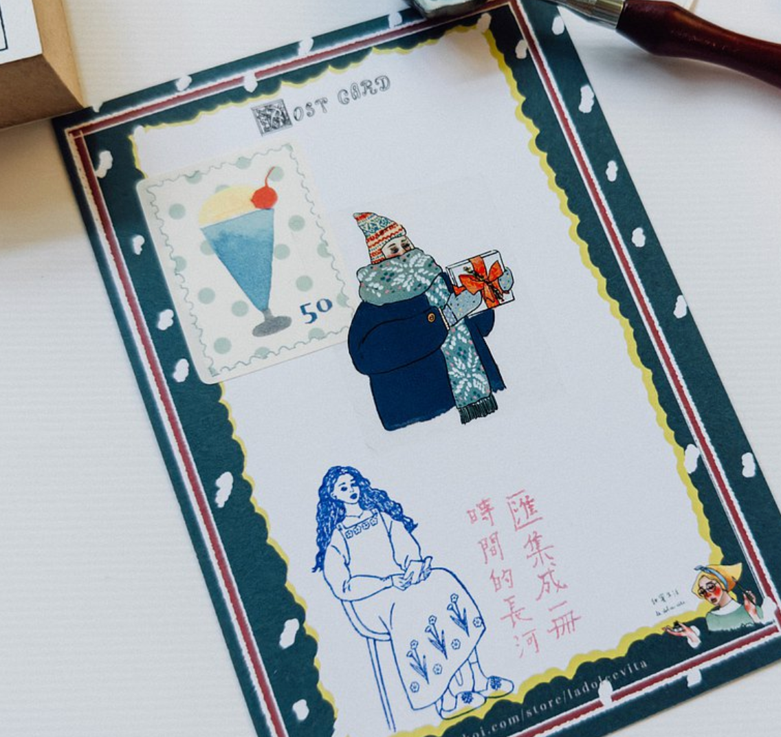 La Dolce Vita Rubber Stamp: Old School Diary