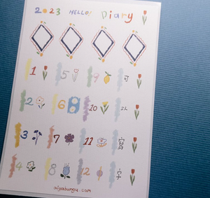 La Dolce Vita Sticker Sheet: Diary Index