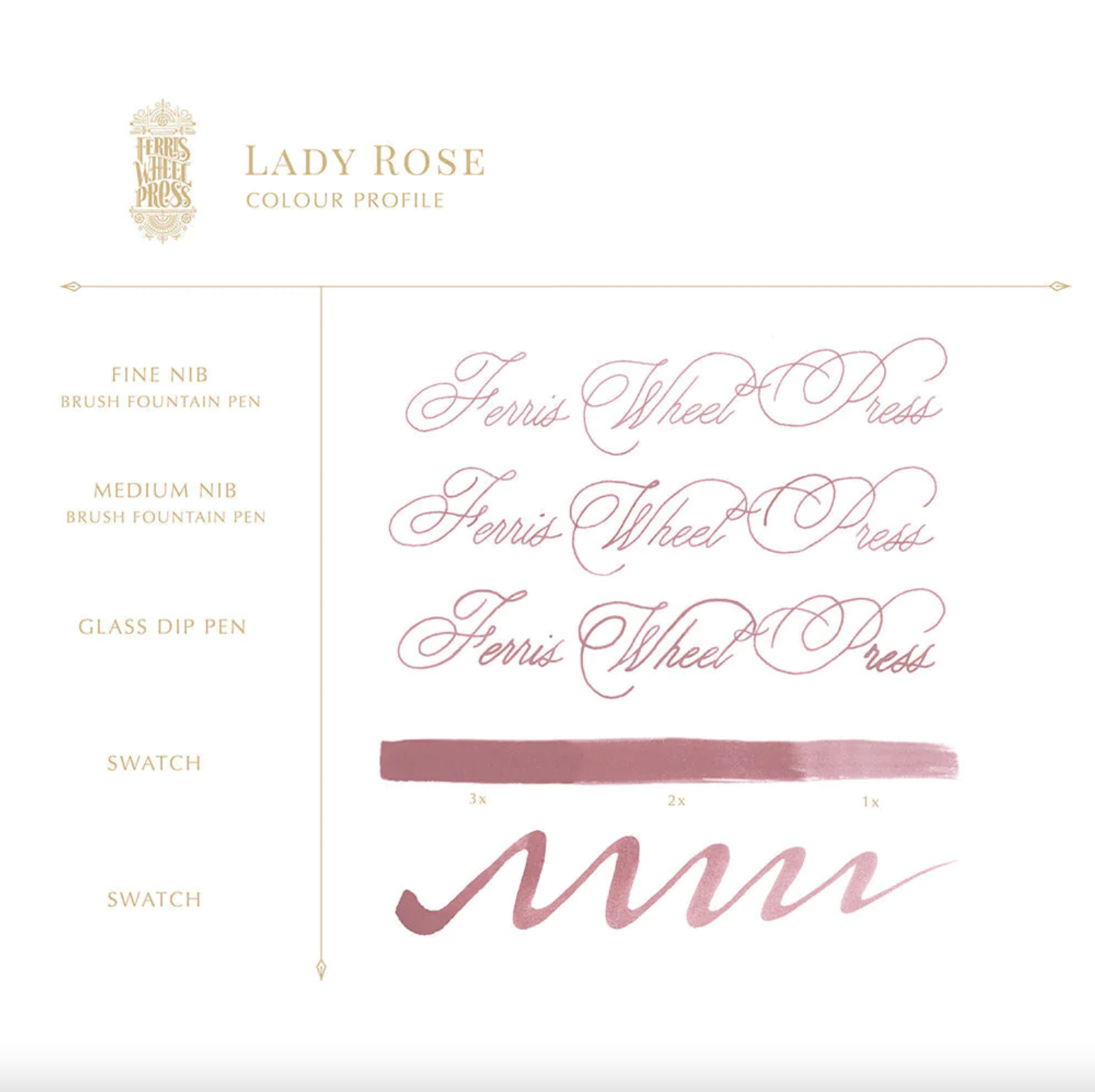 Ferris Wheel Press Fountain Pen Ink 38ml: Lady Rose