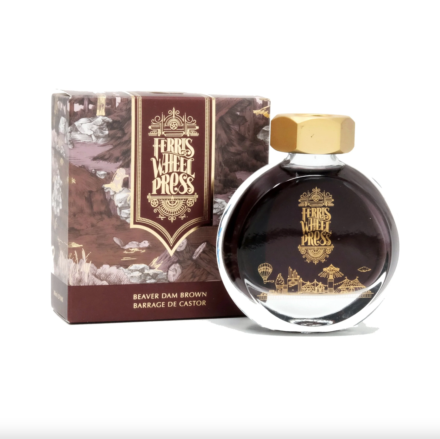 Ferris Wheel Press Fountain Pen Ink 38ml: Beaver Dam Brown
