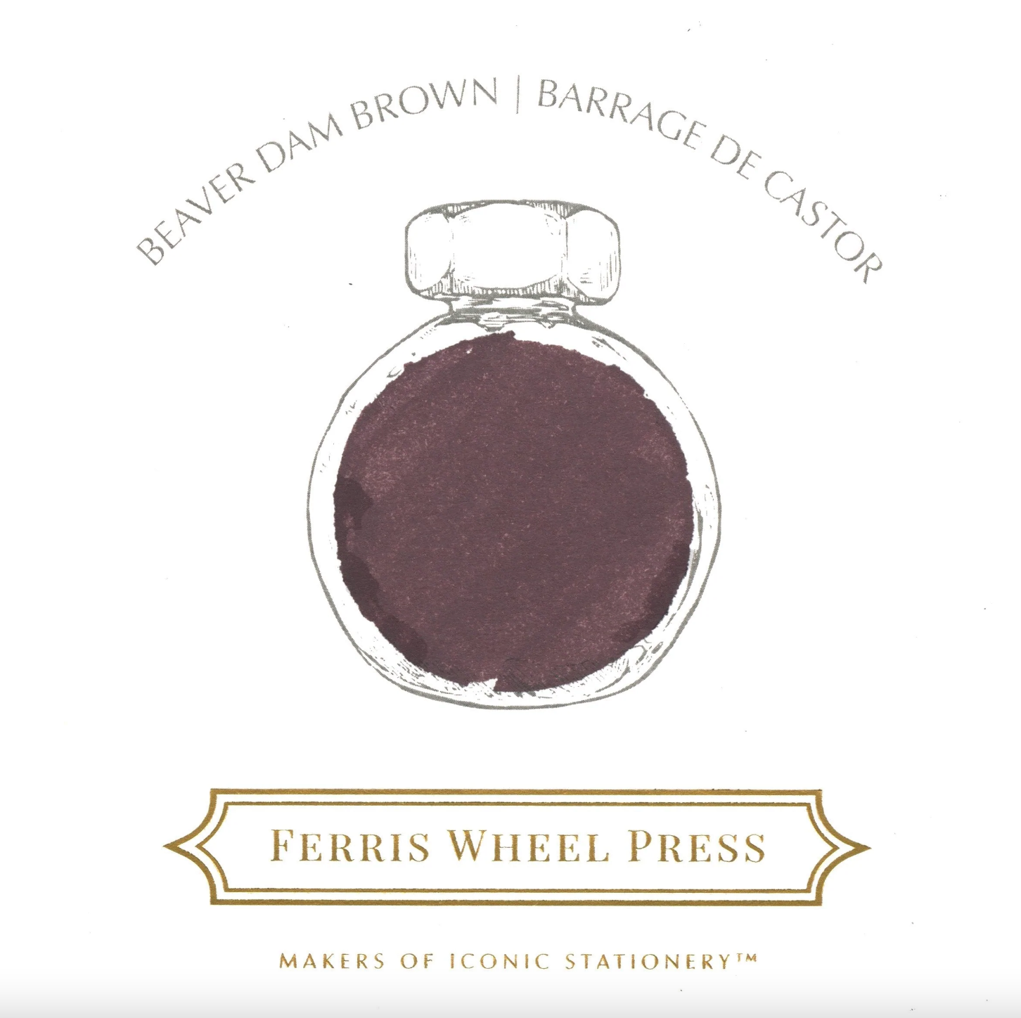 Ferris Wheel Press Fountain Pen Ink 38ml: Beaver Dam Brown