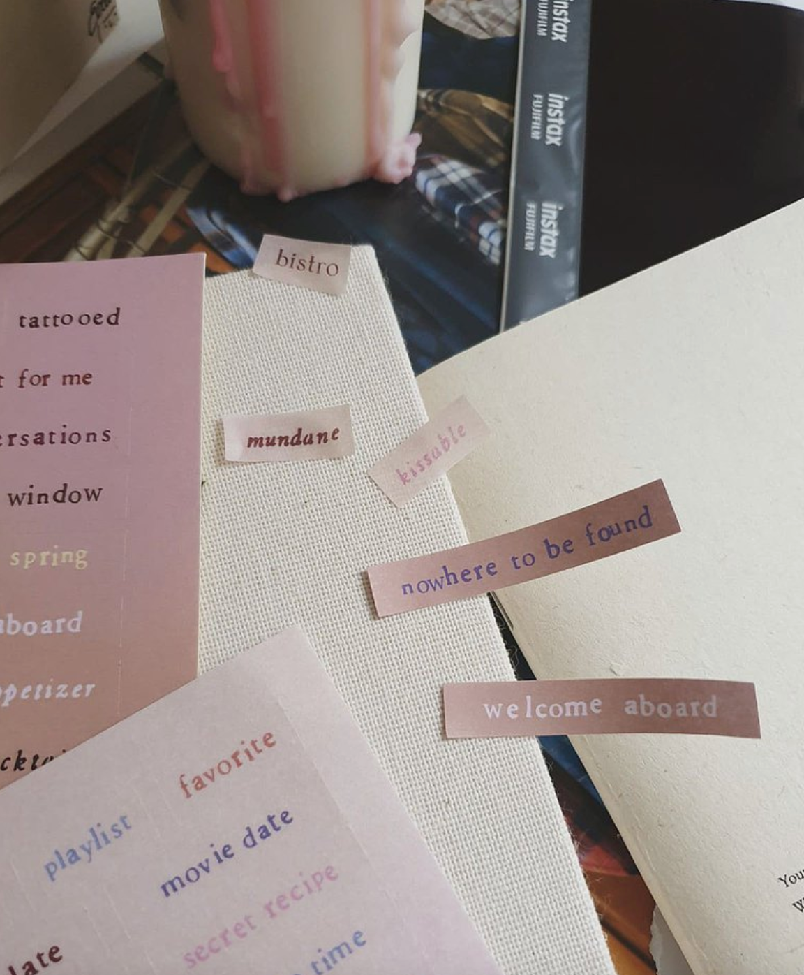 Yeoncharm Blush & Words Sticker Sheet (pack of 2)