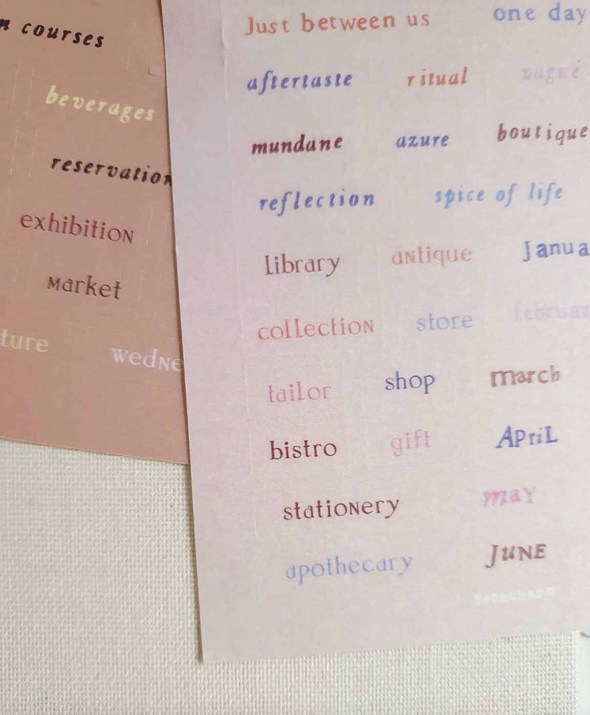 Yeoncharm Blush & Words Sticker Sheet (pack of 2)