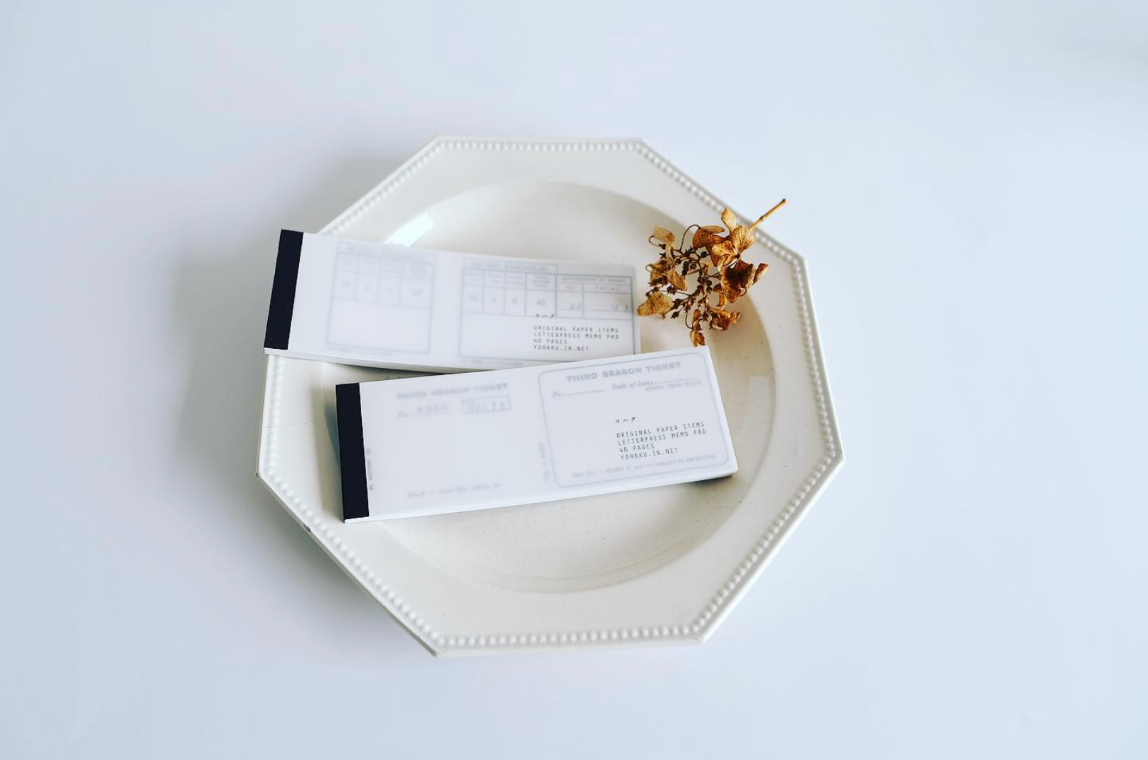 Yohaku Letterpress Memopad- (M-098) Ticket
