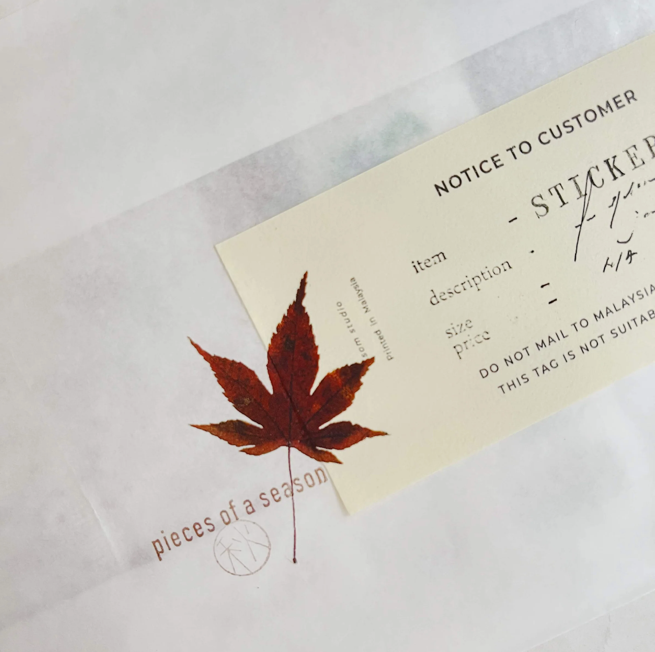 Pieces of a season Rubber Stamps
