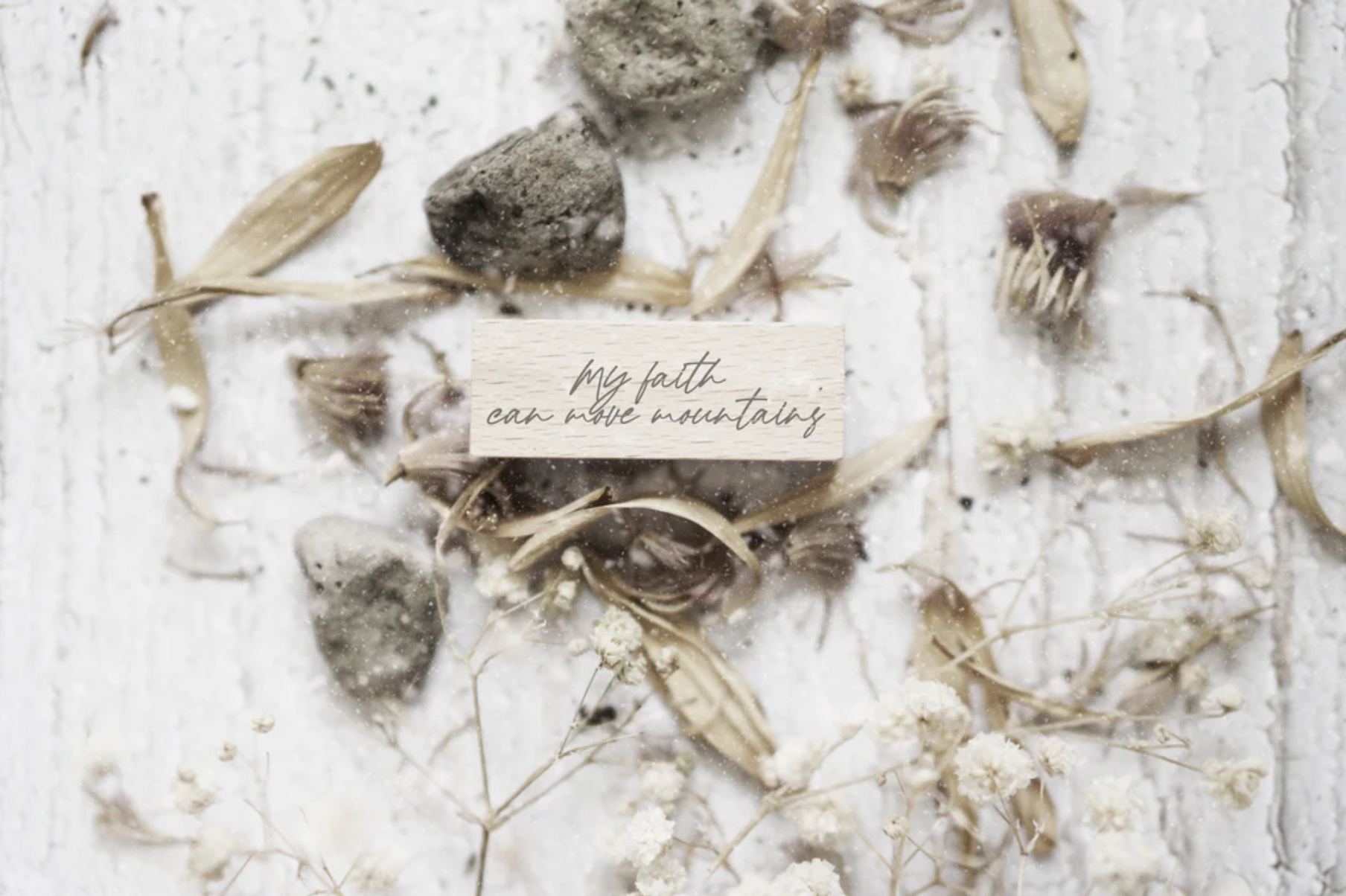 Black Milk Project-Dear God: Faith Can Move Mountains Rubber Stamp