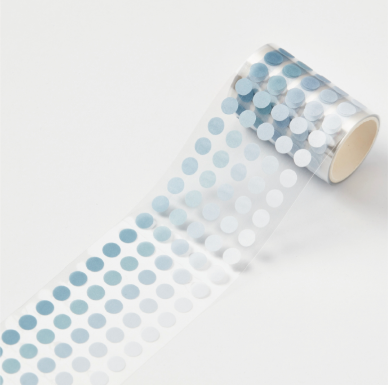Mizutama Dot Washi Sticker Roll: Midnight Rain
