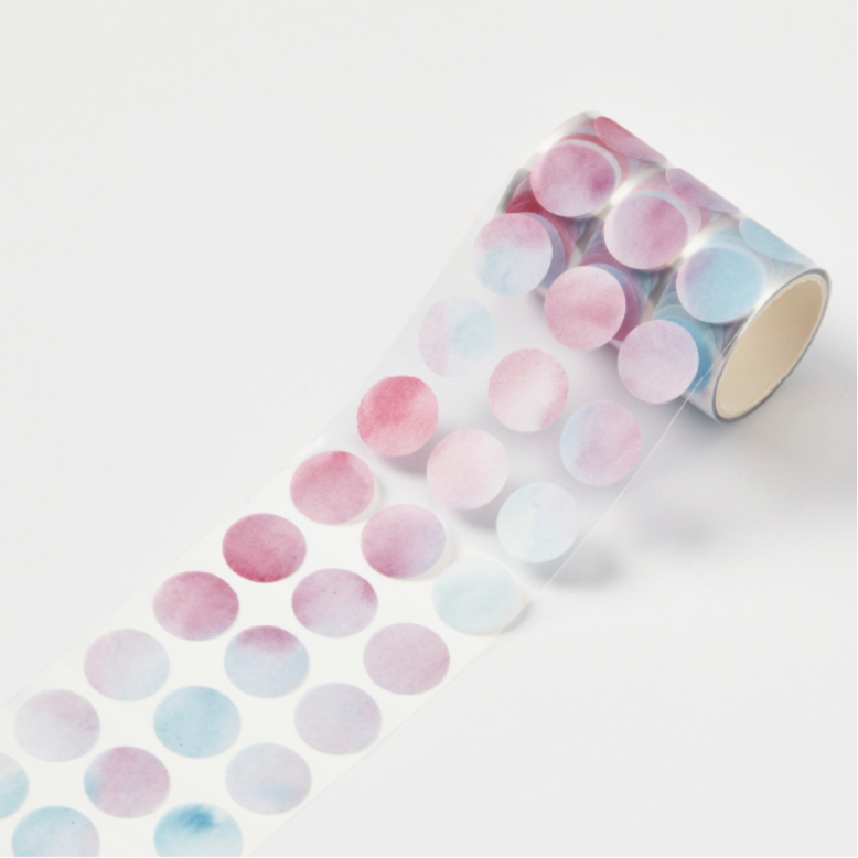 Mizutama Dot Washi Sticker Roll: Spring Water Surface