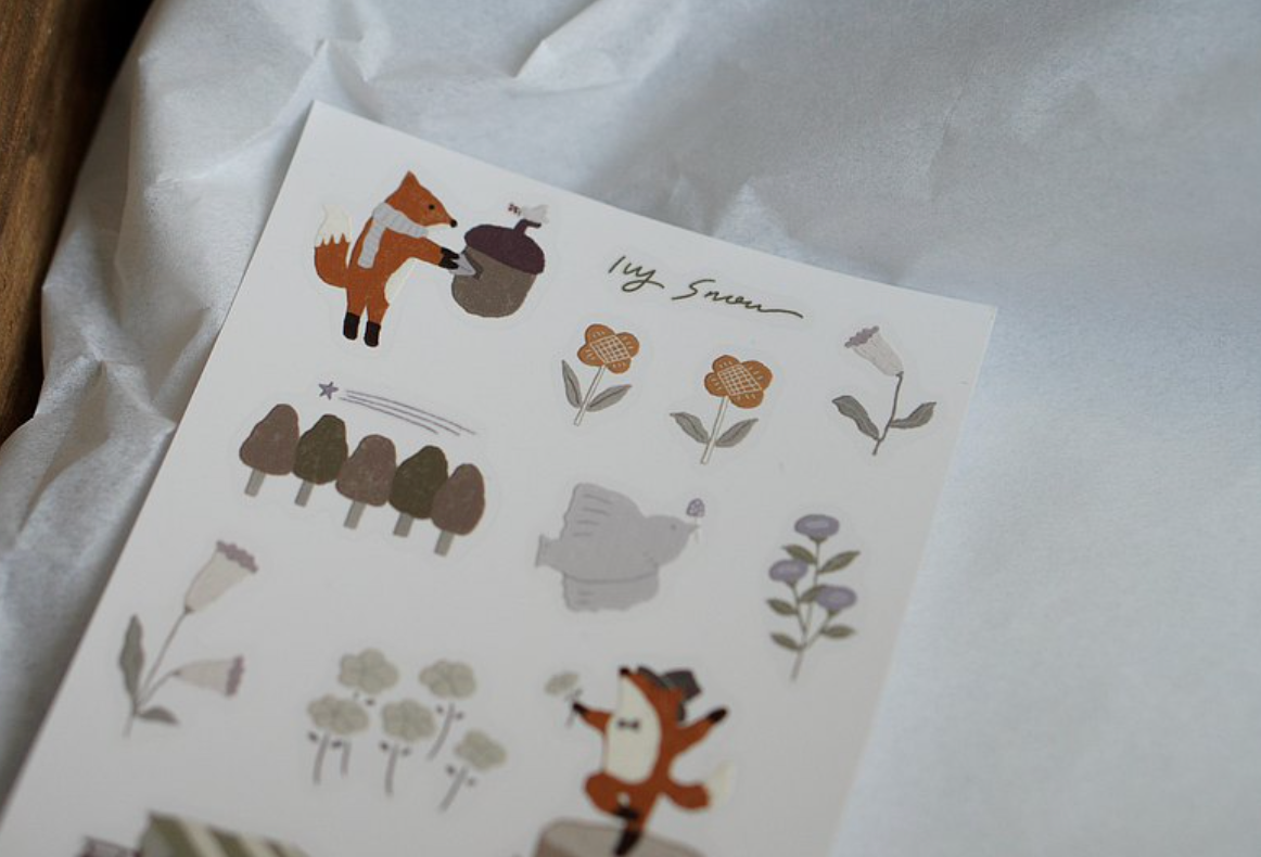 Ivy Snow Mr Fox Stickers