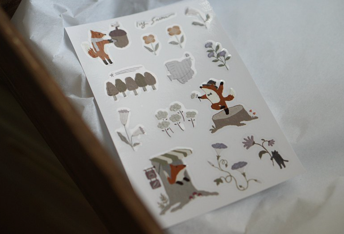 Ivy Snow Mr Fox Stickers