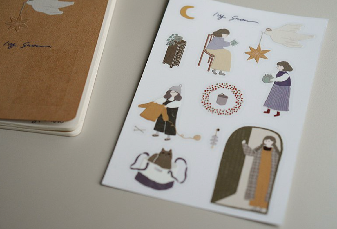 Ivy Snow Seasons Greeting Stickers