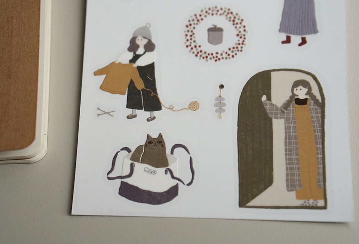 Ivy Snow Seasons Greeting Stickers
