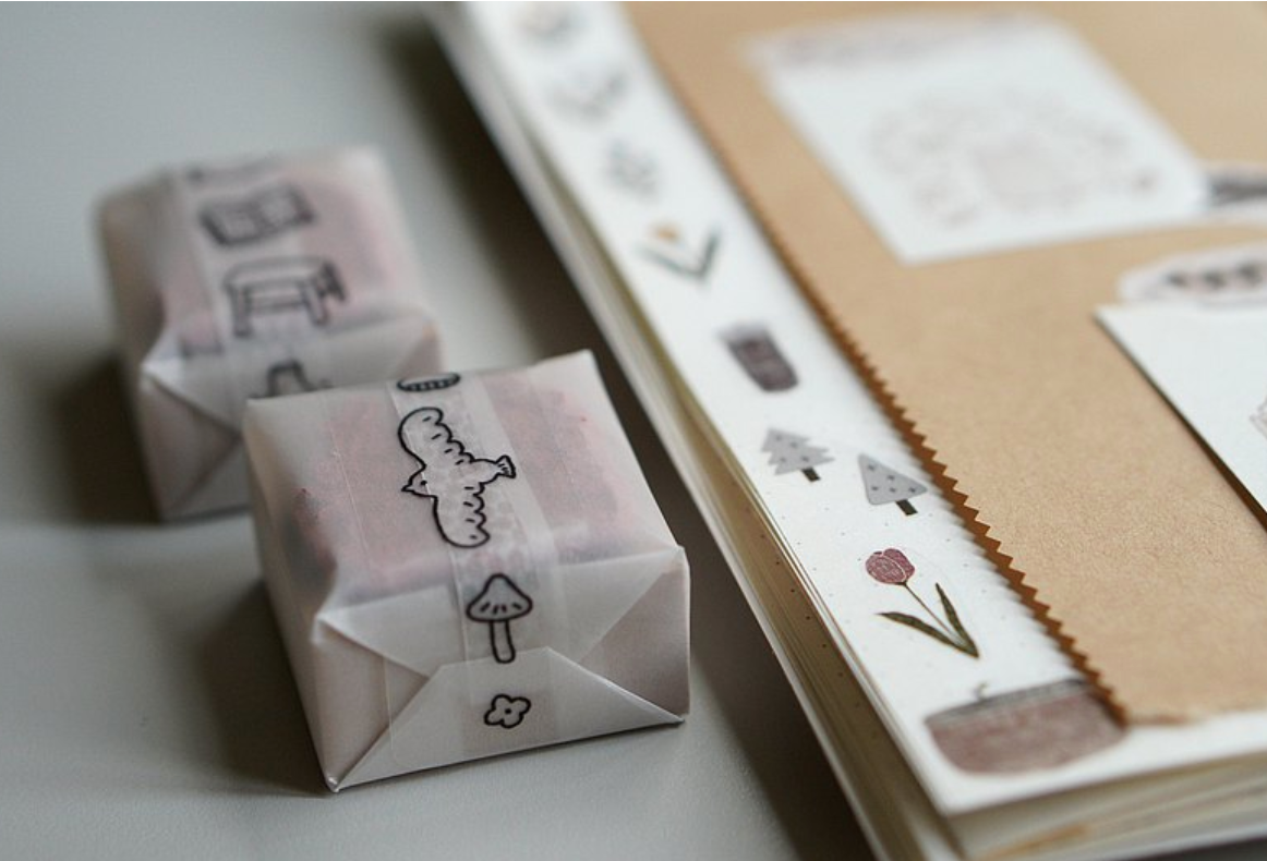 Ivy Snow Book Reading Rubber Stamp