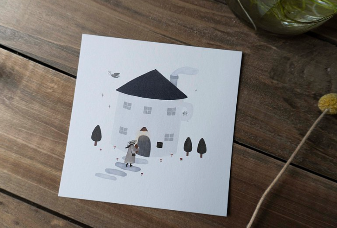 Ivy Snow Going Home Postcard