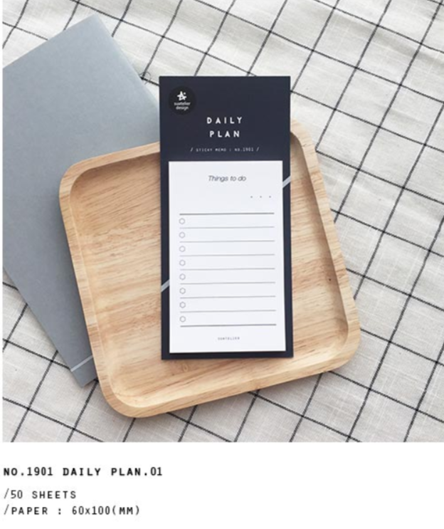 Suatelier Daily Plan Sticky Notes 01 - Smidapaper Ikigai Shop