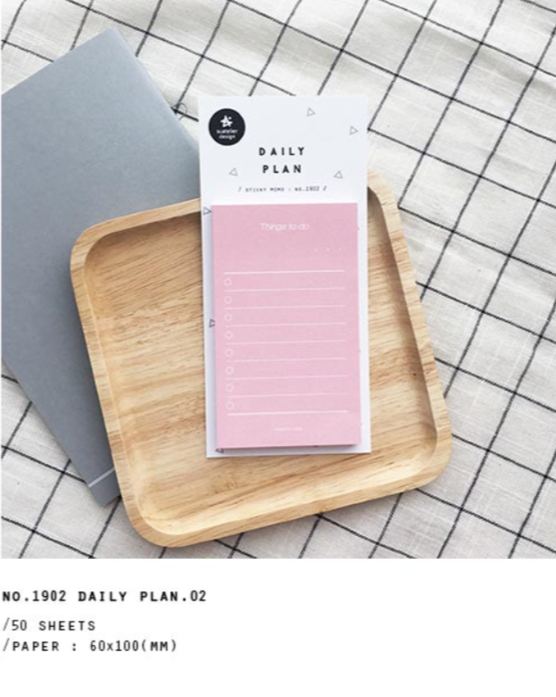 Suatelier Daily Plan Sticky Notes 02 - Smidapaper Ikigai Shop