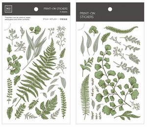 MU Print-On Stickers-050 Forest Ferns - Smidapaper Ikigai Shop