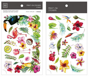 MU Print-On Stickers-053 Tropical Garden - Smidapaper Ikigai Shop