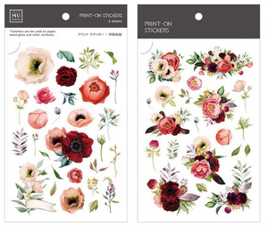 MU Print-On Stickers-054 Blush Roses - Smidapaper Ikigai Shop