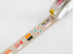 World Craft Japanese and Food Series Washi Tape- Sushi (MT15-021) - Smidapaper Ikigai Shop