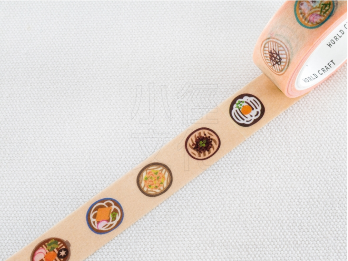 World Craft Japanese and Food Series Washi Tape- Udon (MT15-023) - Smidapaper Ikigai Shop
