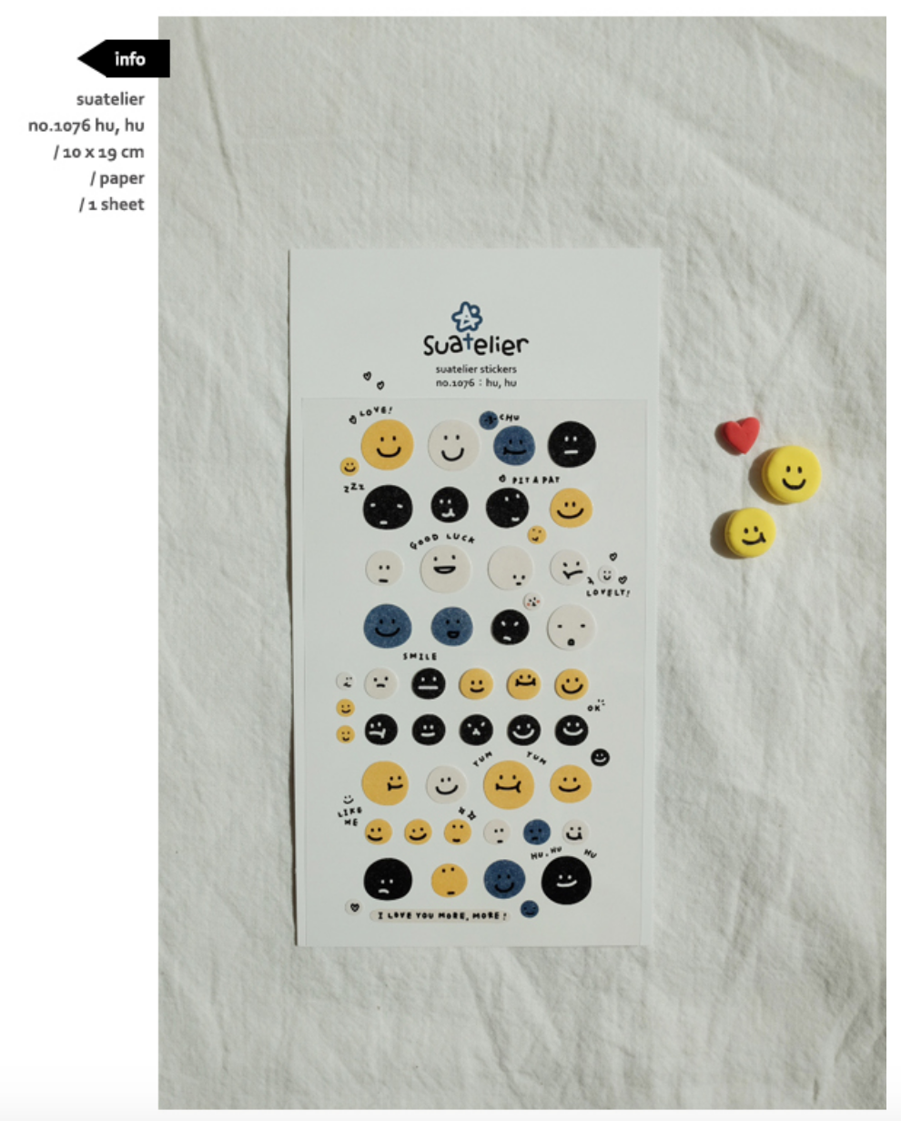 Suatelier - Stickers - hu, hu - Smidapaper Ikigai Shop