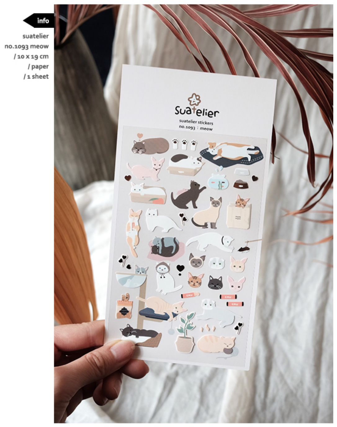 Suatelier Meow Stickers - Smidapaper Ikigai Shop