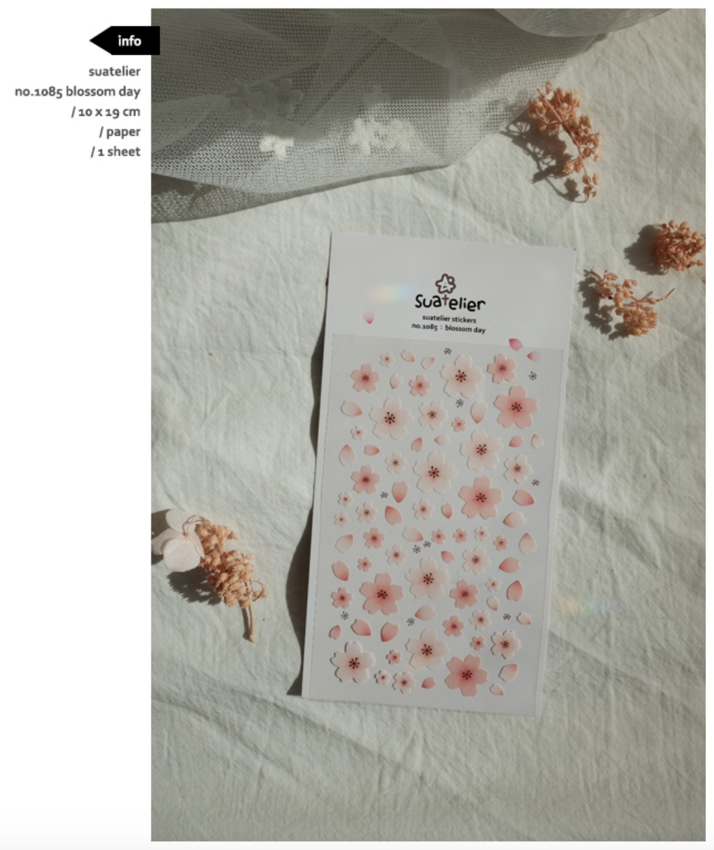 Suatelier - Stickers - Blossom Day - Smidapaper Ikigai Shop