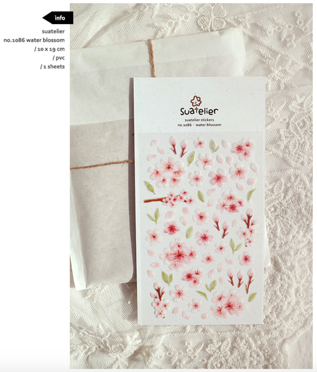 Suatelier - Stickers - Water Blossom - Smidapaper Ikigai Shop