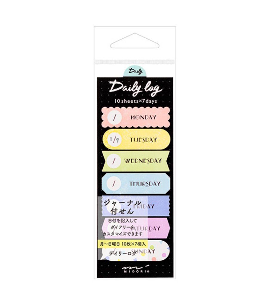 Midori Sticky Note-Daily Log Rainbow - Smidapaper Ikigai Shop
