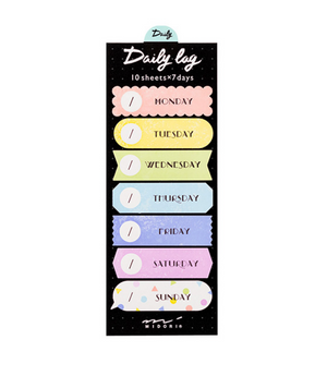 Midori Sticky Note-Daily Log Rainbow - Smidapaper Ikigai Shop