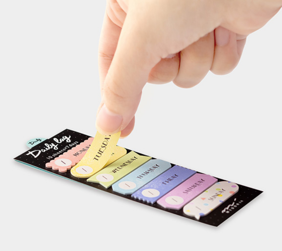 Midori Sticky Note-Daily Log Rainbow - Smidapaper Ikigai Shop