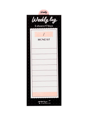 Midori Sticky Note-Weekly Log Colourful Simple - Smidapaper Ikigai Shop