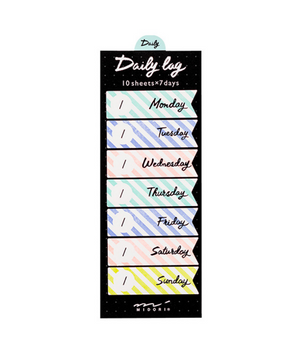 Midori Sticky Note-Daily Log Rainbow Pattern - Smidapaper Ikigai Shop