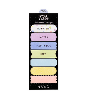 Midori Sticky Note-Title Colourful Pattern - Smidapaper Ikigai Shop