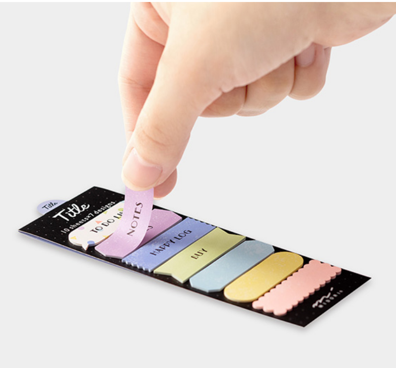 Midori Sticky Note-Title Colourful Pattern - Smidapaper Ikigai Shop